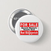 Obamas Senatssitz für Verkauf Button (Vorne & Hinten)