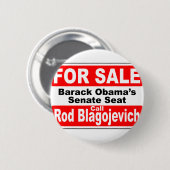 Obamas Senatssitz für Verkauf Button (Vorne & Hinten)