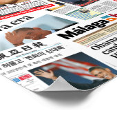 Obamas Sieg um das Weltposter Poster (Ecke)