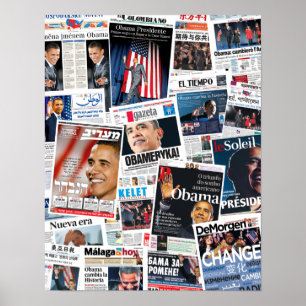 Obamas Sieg um das Weltposter Poster