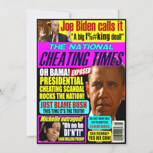 Obamas skandalöse Grußkarte Karte (Vorderseite)