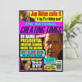 Obamas skandalöse Grußkarte Karte (Stehend Vorderseite)