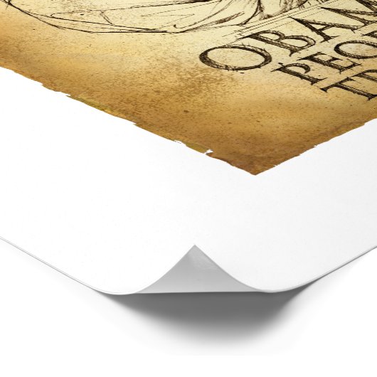 Obamas Volksgericht Poster (Ecke)