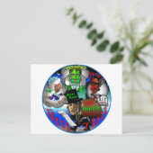 Obamas Weihnachtsgeister Feiertagspostkarte (Stehend Vorderseite)