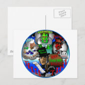 Obamas Weihnachtsgeister Feiertagspostkarte (Vorne/Hinten)