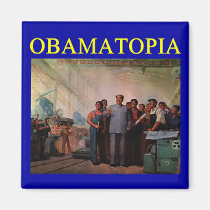 OBAMATOPIA Antiobama Entwurf Magnet