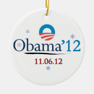 Obamaweihnachtsverzierung 2012 keramik ornament