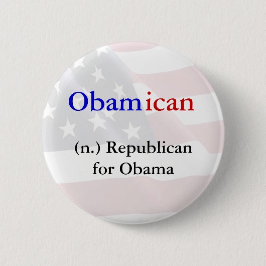 Obamican Knopf Button (Vorderseite)