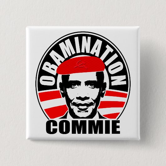 Obamination Commie Button (Vorderseite)