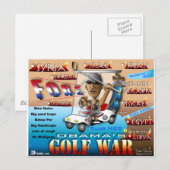Obams Golfkrieg Postkarte (Vorne/Hinten)