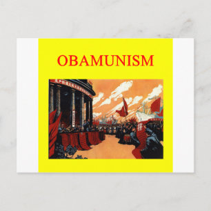 OBAMUNISM-Anti-Barack-obama-Design Postkarte