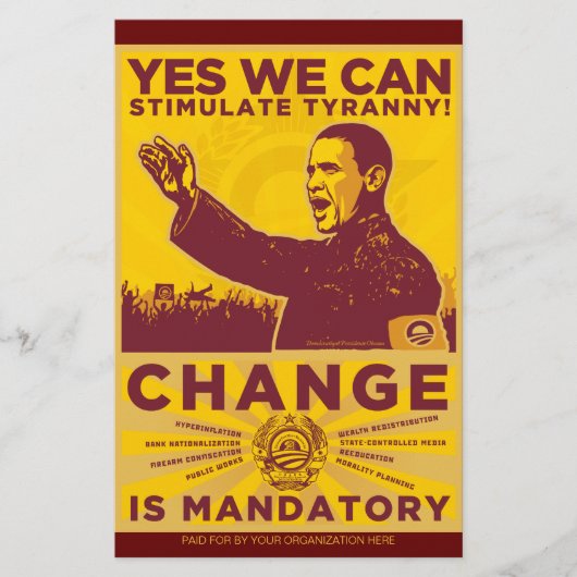 Obamunistische Event-Flyer Flyer (Vorne)