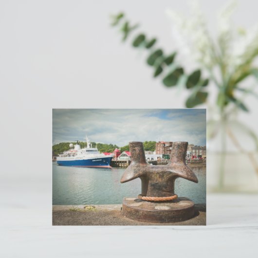 Oban Harbor Postkarte (Stehend Vorderseite)