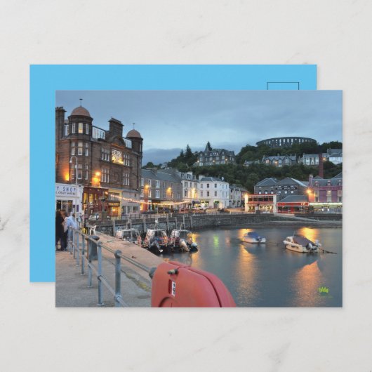 Oban Harbor Postkarte (Vorne/Hinten)