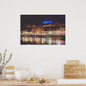 Oban Harbour bei Nacht Poster (Küche)