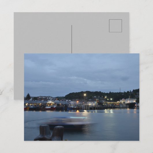 Oban Harbour Postkarte (Vorne/Hinten)