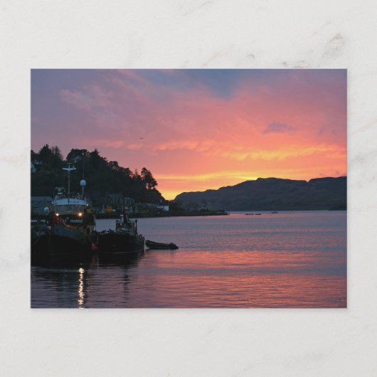 Oban Harbour, Schottland Postkarte (Vorderseite)