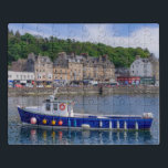 Oban Port Scotland Fishing Boat Sea Travel Puzzle<br><div class="desc">Dieses atemberaubende Puzzle zeigt das historische Dorf Oban in Schottland mit einem Fischerboot im Vordergrund #oban #scotland #fun #stockstopffers #games</div>