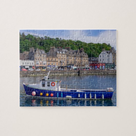 Oban Port Scotland Fishing Boat Sea Travel Puzzle (Horizontal)