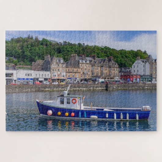 Oban Port Scotland Fishing Boat Sea Travel Puzzle (Horizontal)