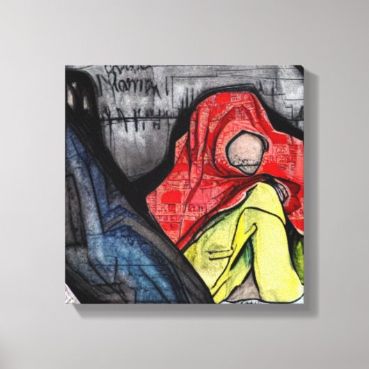 Obdachlose Leinwanddruck (Vorderseite)