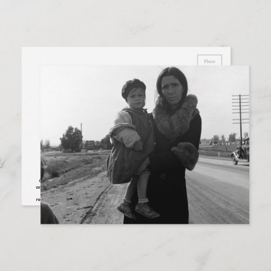 Obdachlose Mutter und Kind - 1939 Postkarte (Vorne/Hinten)