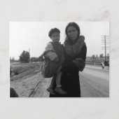 Obdachlose Mutter und Kind - 1939 Postkarte (Vorderseite)