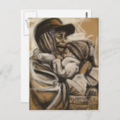 Obdachlose Mutter und Kind Postkarte (Vorne/Hinten)