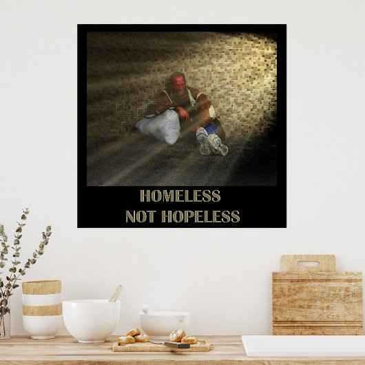 Obdachlose, nicht hoffnungslose Plakate (Küche)
