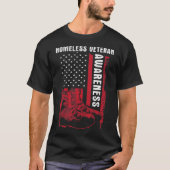 Obdachlose Veteranen Obdachlose Veteran Awareness T-Shirt (Vorderseite)