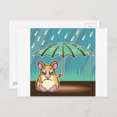 Obdachloser Hamster-Cartoon Postkarte (Vorne/Hinten)