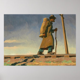 Obdachloser Mann, 1938 von Maynard Dixon Poster