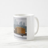 Obdachloser Mann mit Hilfesignal Stadtarmut Kaffeetasse (VorderseiteRechts)