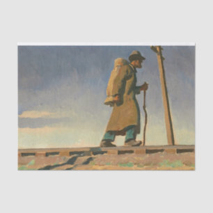 Obdachloser Mann von Maynard Dixon Seidenpapier