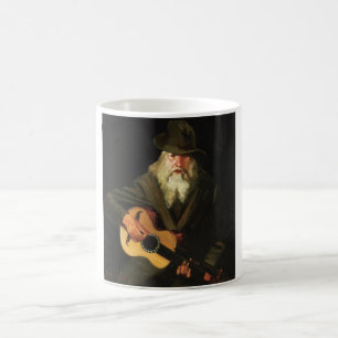 Obdachloser Musiker (Alter Gitarrist) (Retro) Kaffeetasse