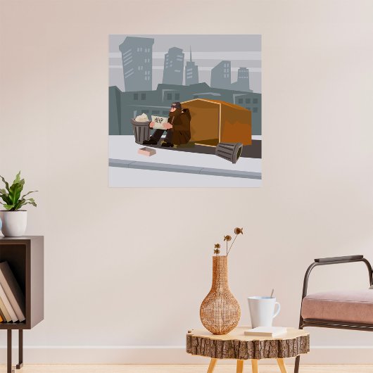 Obdachloser Poster