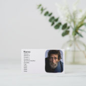 Obdachloser und hilfloser bärtiger Mann Visitenkarte (Stehend Vorderseite)