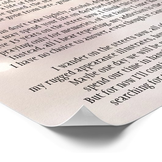 Obdachlosigkeit Poster (Ecke)