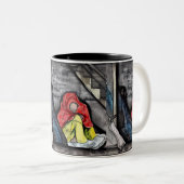 Obdachlosigkeit Zweifarbige Tasse (VorderseiteRechts)