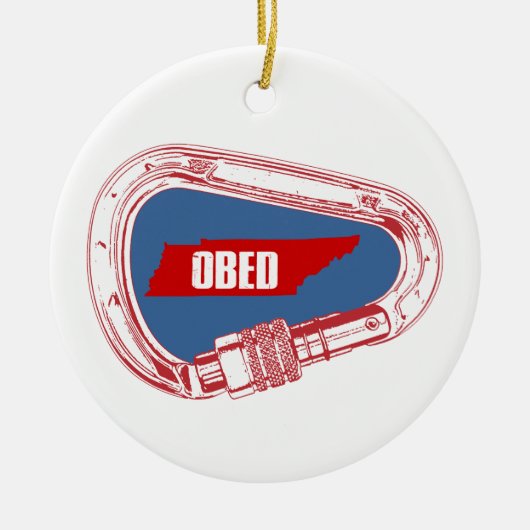 Obed Climbing Carabiner Keramik Ornament (Vorne)