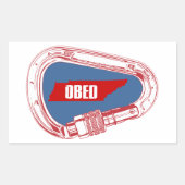 Obed Climbing Carabiner Rechteckiger Aufkleber (Vorderseite)
