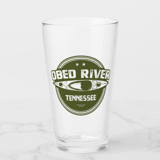 Obed River Tennessee Kayaking Glas (Vorderseite)