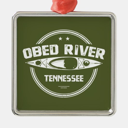 Obed River Tennessee Kayaking Ornament Aus Metall (Vorne)