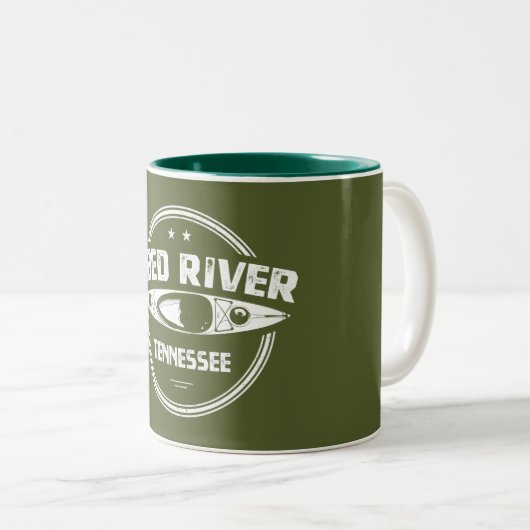 Obed River Tennessee Kayaking Zweifarbige Tasse (VorderseiteRechts)