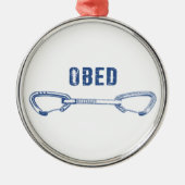 Obed Rock Climbing Quickdraw Ornament Aus Metall (Vorne)