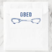 Obed Rock Climbing Quickdraw Rechteckiger Aufkleber (Tasche)