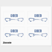 Obed Rock Kletter-Quickdraw Rechteckiger Aufkleber (Blatt)