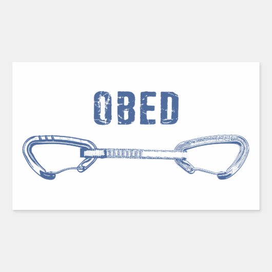 Obed Rock Kletter-Quickdraw Rechteckiger Aufkleber (Vorderseite)