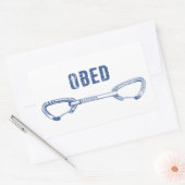 Obed Rock Kletter-Quickdraw Rechteckiger Aufkleber (Umschlag)