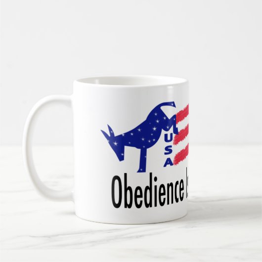 Obedience Patriotismus Kaffeetasse (Links)